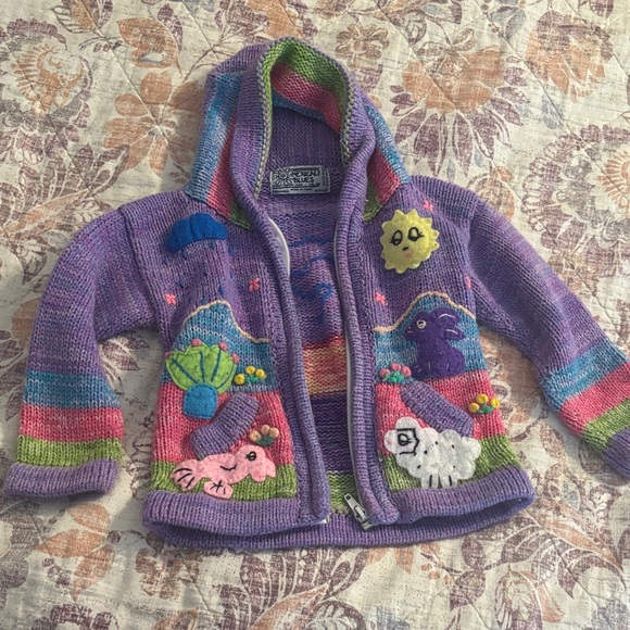 Colorful Kids Sweater with Fun Animal Designs - Picture 1 of 8